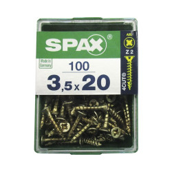 Vis SPAX Jaune 3,5x20mm – Lot 100 pièces | SPAX