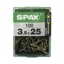 Vis SPAX Jaune 3.5x25mm – Lot 100 pièces | SPAX