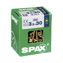 Vis Pozi Jaune 3.5x30mm – Lot de 200 | SPAX