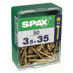 Vis TF Pozi Jaune 3,5x35mm – Lot de 50 | SPAX