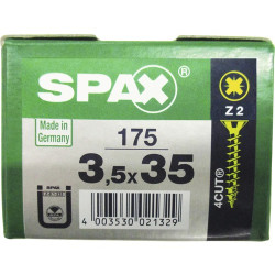 Vis Pozi Jaune 3.5x35mm – Lot de 175 | SPAX