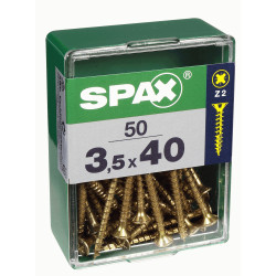 Vis Pozi Jaune 3,5x40mm – Lot de 50 | SPAX