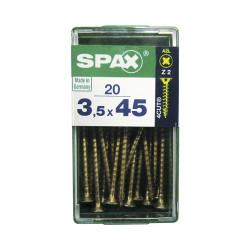 Vis TF Pozi jaune Ø 3,5 x 45 mm 20 pièces SPAX