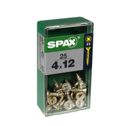 Vis TF Pozi Jaune 4x12mm – Lot de 25 | SPAX