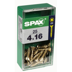 Vis TF Pozi Jaune 4x16mm – Lot de 25 | SPAX