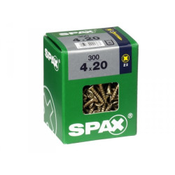 Vis Pozi jaunes 4 x 20 mm, 300 pièces – Fixation fiable | SPAX