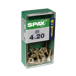 Vis Pozi Jaune 4 x 20 mm – Lot de 20 | SPAX