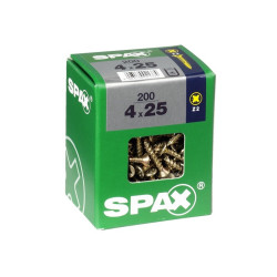 Vis Pozi jaune 4x25 mm 200 pièces – Fixation fiable | SPAX