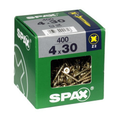 Vis Pozi jaunes 4 x 30 mm – 400 pièces – Fixation fiable | SPAX
