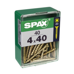 Vis SPAX Pozi Jaune 4x40mm – Lot de 40 pièces | SPAX