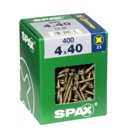 Vis Pozi jaune 4 x 40 mm 400 pièces – Fixation fiable | SPAX