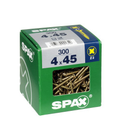 Vis Pozi Jaune 4 x 45 mm 300 pièces – Fixation Robuste | SPAX
