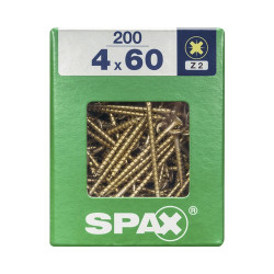 Vis Pozi Jaune 4x60mm 200pcs – Fixation Solide | SPAX