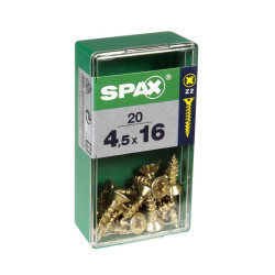 Vis TF Pozi Jaune 4,5x16mm – Lot de 20 | SPAX