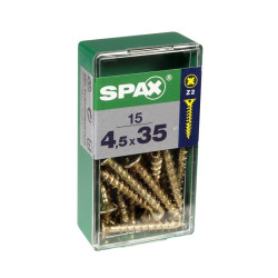 Vis Pozi Jaune 4,5x35mm – Lot de 15 | SPAX