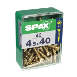 Vis Pozi Jaune SPAX 4,5x40mm – Lot de 40 pièces | SPAX
