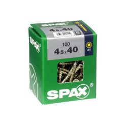 Vis SPAX jaunes 4,5 x 40 mm – lot de 100 pièces | SPAX