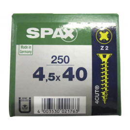 Vis TF Pozi jaune Ø 4,5 x 40 mm 250 pièces SPAX
