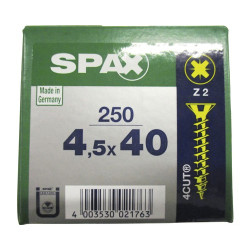Vis Pozi Jaune 4,5x40mm – Lot de 250 | SPAX