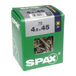 Vis Pozi Jaune 4,5x45mm – Lot de 75 | SPAX