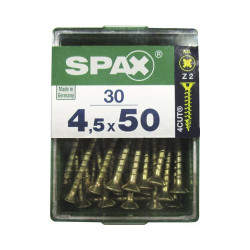 Vis SPAX Pozi Jaune 4,5x50mm – Lot de 30 | SPAX