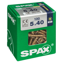 Vis SPAX Jaune 5x40mm – Lot de 100 | SPAX