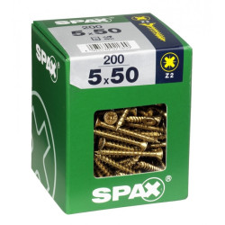 Vis SPAX Jaune Ø 5x50mm – Lot 200 pièces | SPAX