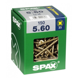 Vis Pozi Jaune 5x60 mm 150 pièces – Fixation Robuste | SPAX