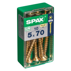 Vis SPAX Pozi Jaune 5x70mm – Lot de 10 | SPAX