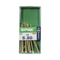 Vis SPAX Pozi Jaune 5x80mm – Lot de 10 | SPAX
