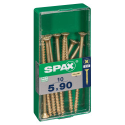 Vis SPAX Pozi Jaune 5x90mm – Lot de 10 | SPAX