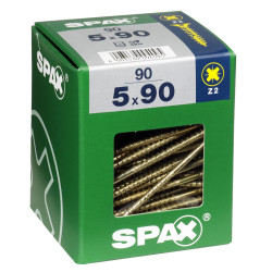 Vis Pozi Jaune 5x90mm – Lot de 90 | SPAX