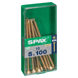 Vis SPAX Pozi Jaune 5x100mm – Lot de 10 pièces | SPAX