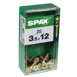 Vis TF Pozi jaune SPAX Ø 3,5 x 12 mm 25 pièces SPAX