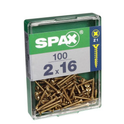 Vis TF Pozi jaune Ø 2 x 16 mm 100 pièces SPAX