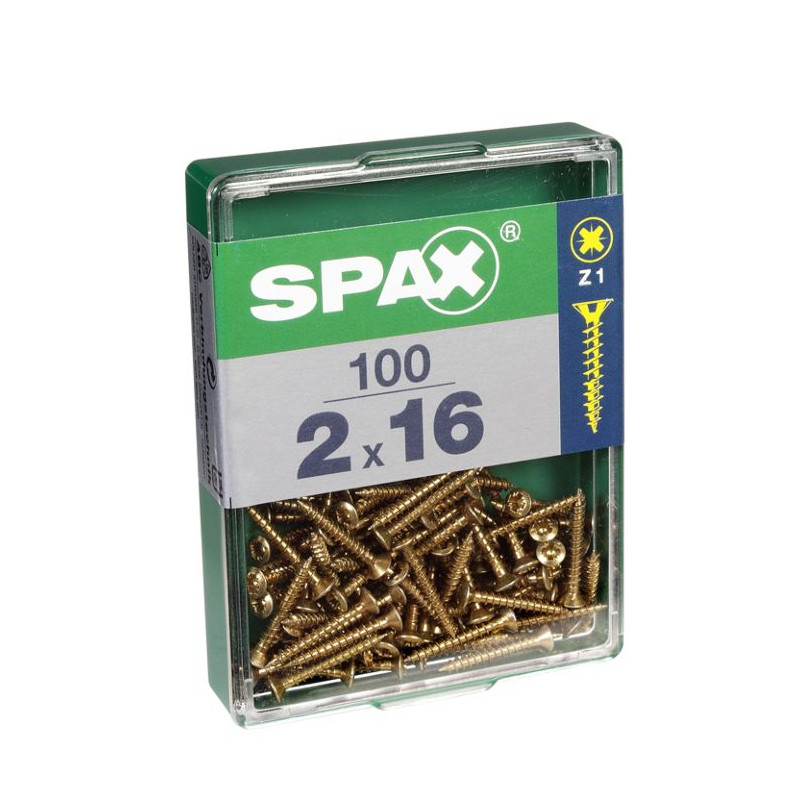 Vis TF Pozi jaune SPAX Ø 2 x 16 mm 100 pièces SPAX