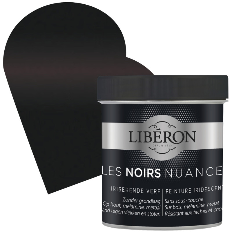 Peinture iridescente Noirs Nuance Black Red mat 0,5 L LIBERON