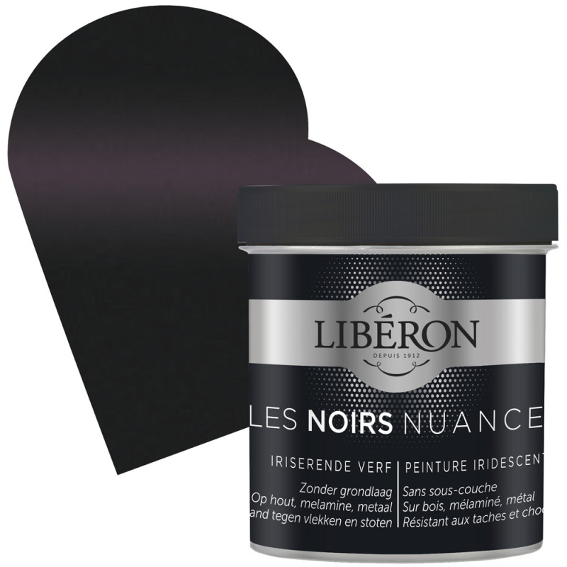 Peinture iridescente Noirs Nuance Black Purple mat 0,5 L LIBERON