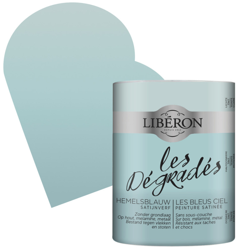 Peinture Les Dégradés Bleu Ciel satin 0,6 L LIBERON