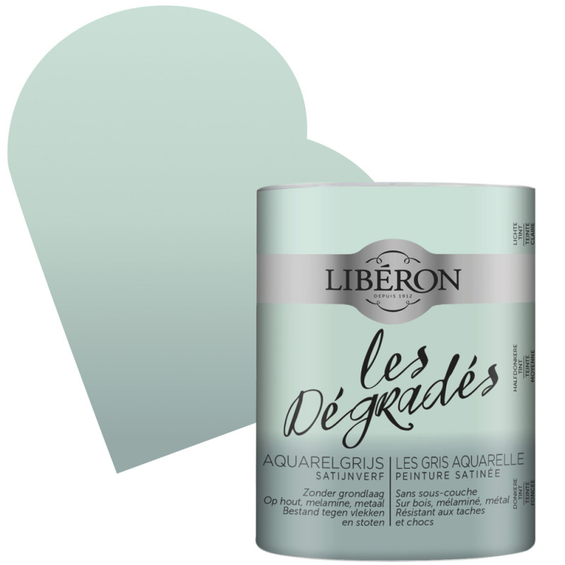 Peinture Les Dégradés Gris Aquarelle satin 0,6 L LIBERON