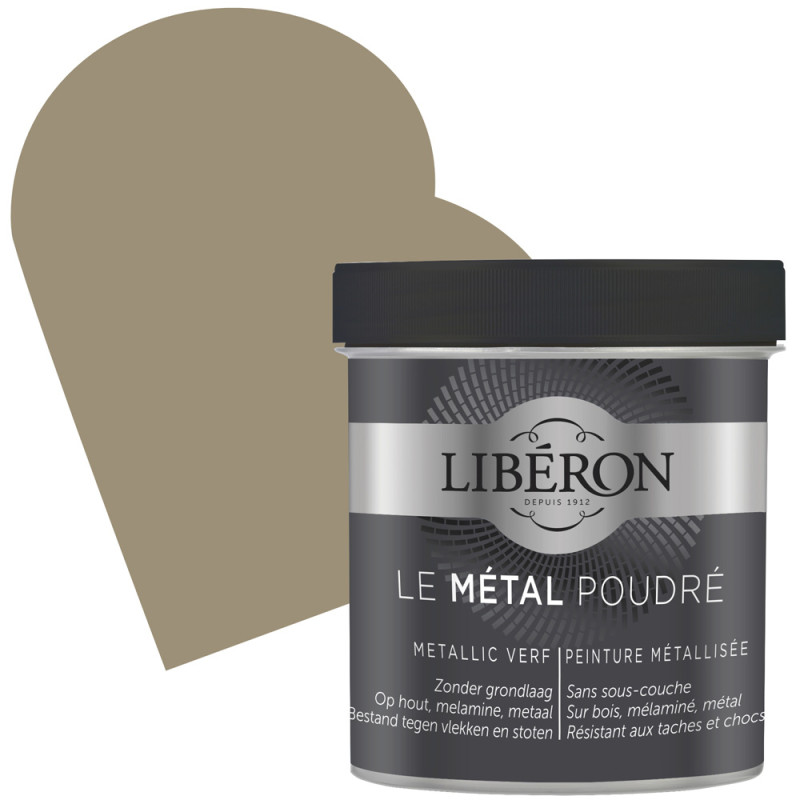 Peinture Métal Poudré Argent Fumé mat 0,5 L LIBERON