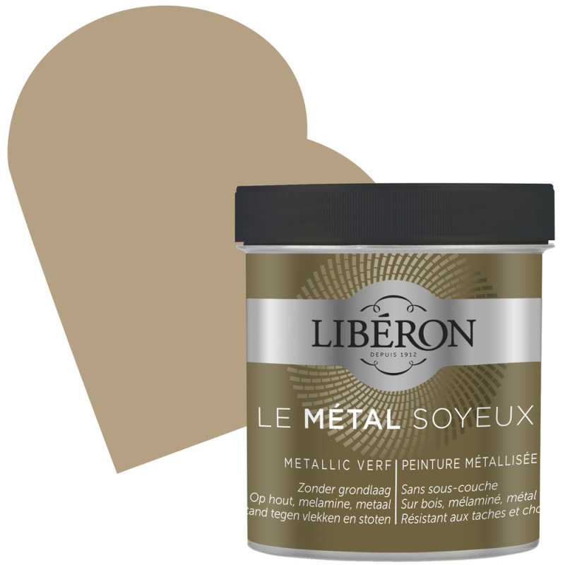 Peinture Métal Soyeux Or Pâle mat 0,5 L LIBERON