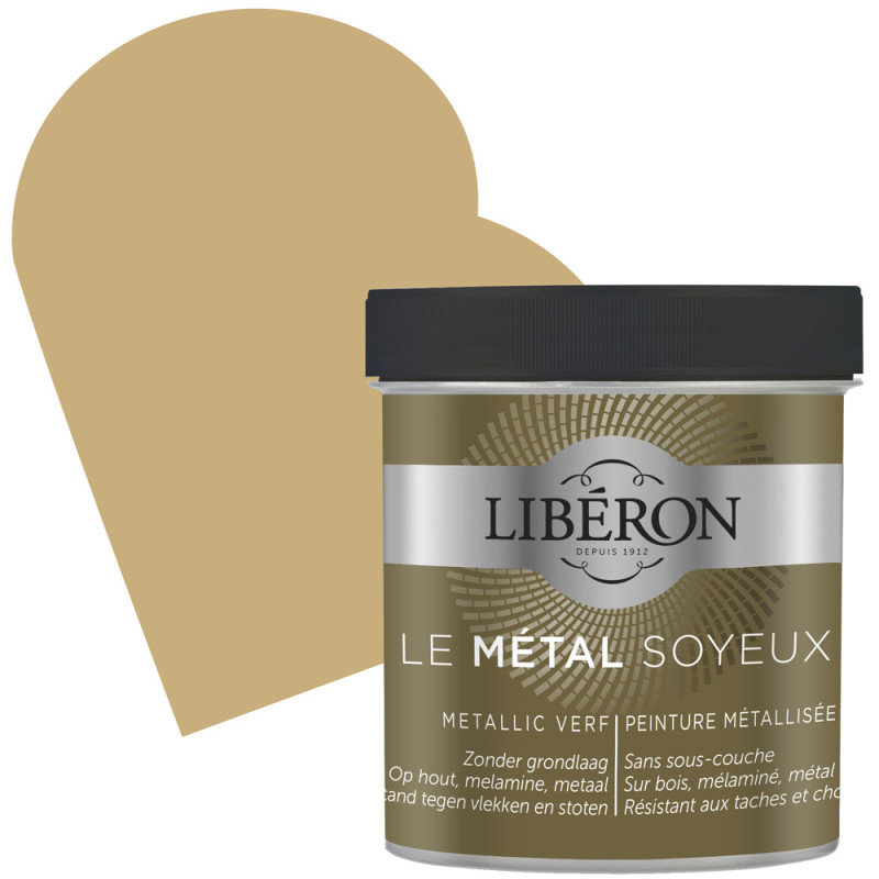 Peinture Métal Soyeux Or Jaune mat 0,5 L LIBERON