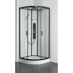 Cabine de douche complète Uyuni 1/4 rond 90 x 90 x 22 cm ALLIBERT