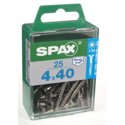 Vis Torx Inox 4x40mm SPAX – Lot de 25 pièces | SPAX