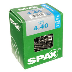 Vis Inox Torx SPAX Ø4 x 40 mm – Lot de 125 pièces | SPAX