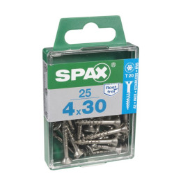 Vis inox Torx SPAX 4×30 mm – Lot de 25 pièces | SPAX