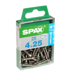 Vis Torx Inox SPAX 4x25mm – Lot de 25 pièces robustes | SPAX