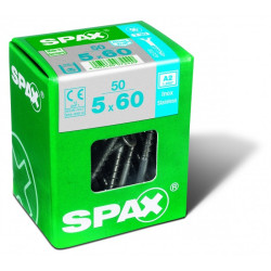 Vis Torx en inox SPAX 5 x 60 mm – Lot de 50 pièces | SPAX