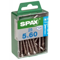 Vis Inox SPAX Ø 5x60mm – Lot de 25 pièces | SPAX